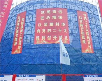 獻禮二十大|自貿藍灣一號產業園項目提前50天封頂！